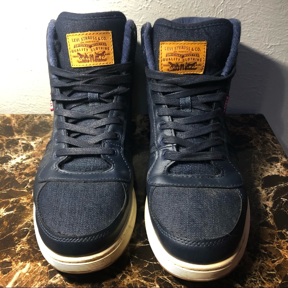 Levi’s Blue Stanton Denim High Top Sneaker
